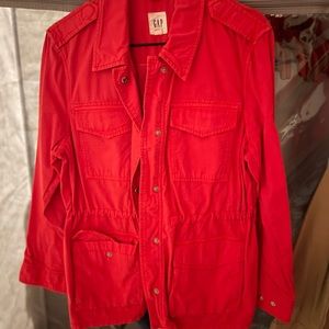 Casual Designer Jackets by Gap in  Khaki and Red